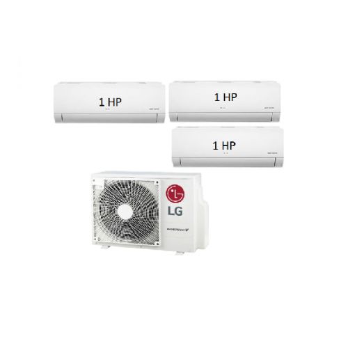 2.Máy Lạnh Multi LG 1 Dàn Nóng 2.5 Hp + 3 Dàn Lạnh Treo Tường 1 Hp-A3UQ24GFD0/AMNQ09GSJA0