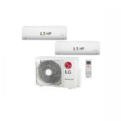 26.Máy Lạnh Multi LG 1 Dàn Nóng 2 Hp + 2 Dàn Lạnh Treo Tường 1.5 Hp-A2UQ18GFD0/AMNQ12GSJA0