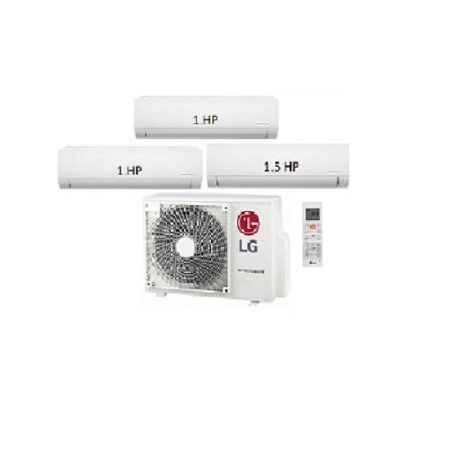 7.Máy Lạnh Multi LG 1 Dàn Nóng 2.5 Hp + 2 Dàn Lạnh Treo Tường 1 Hp + 1 Dàn Lạnh Treo Tường 1.5 Hp-A3UQ24GFD0/AMNQ09GSJA0 + AMNQ12GSJA0