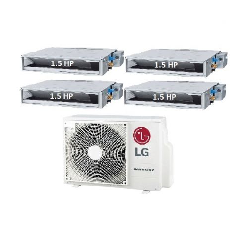 72.Máy Lạnh Multi LG 1 Dàn Nóng 5 Hp + 4 Dàn Lạnh Âm Trần Nối Ống Gió 1.5 Hp-A5UQ48GFA1/AMNQ12GL2A0