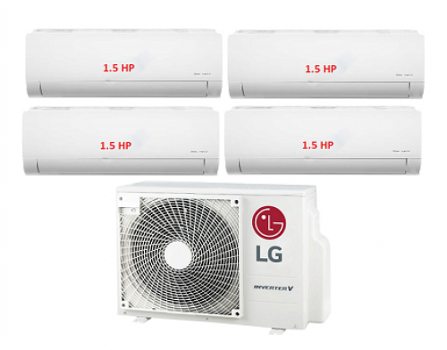 64.Máy Lạnh Multi LG 1 Dàn Nóng 5 Hp + 4 Dàn Lạnh Treo Tường 1.5 Hp-A5UQ48GFA1/AMNQ12GSJA0