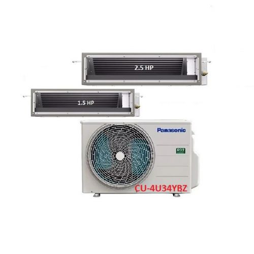 38.Máy Lạnh Multi Panasonic Inverter 1 Dàn Nóng 4 Hp + 2 Dàn Lạnh Nối Ống Gió 1.5 Hp-2.5 Hp