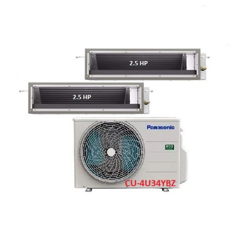 41.Máy Lạnh Multi Panasonic Inverter 1 Dàn Nóng 4 Hp + 2 Dàn Lạnh Nối Ống Gió 2.5 Hp