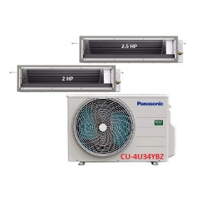 40.Máy Lạnh Multi Panasonic Inverter 1 Dàn Nóng 4 Hp + 2 Dàn Lạnh Nối Ống Gió 2 Hp-2.5 Hp