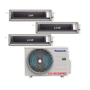 37.Máy Lạnh Multi Panasonic Inverter 1 Dàn Nóng 4 Hp + 3 Dàn Lạnh Nối Ống Gió 1.5 Hp-2 Hp