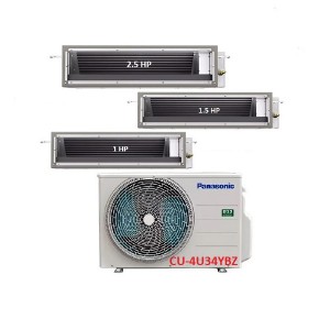 43.Máy Lạnh Multi Panasonic Inverter 1 Dàn Nóng 4 Hp + 3 Dàn Lạnh Nối Ống Gió 1 Hp-1.5 Hp-2.5 Hp