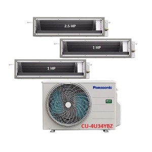 33.Máy Lạnh Multi Panasonic Inverter 1 Dàn Nóng 4 Hp + 3 Dàn Lạnh Nối Ống Gió 1 Hp-2.5 Hp