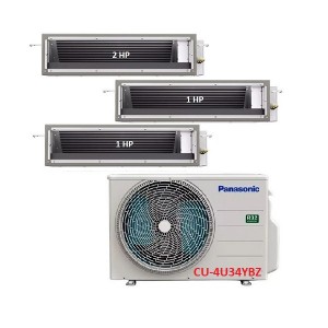 31.Máy Lạnh Multi Panasonic Inverter 1 Dàn Nóng 4 Hp + 3 Dàn Lạnh Nối Ống Gió 1 Hp-2 Hp