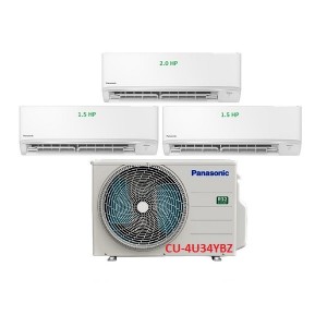 15.Máy Lạnh Multi Panasonic Inverter 1 Dàn Nóng 4 Hp + 3 Dàn Lạnh Treo Tường 1.5 Hp-2 Hp