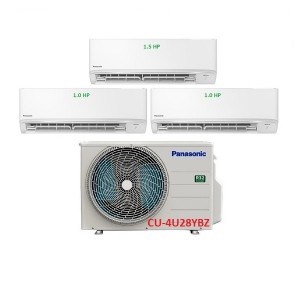 5.Máy Lạnh Multi Panasonic Inverter 1 Dàn Nóng 3 Hp + 3 Dàn Lạnh Treo Tường 1 Hp-1.5 Hp