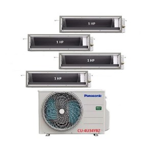 26.Máy Lạnh Multi Panasonic Inverter 1 Dàn Nóng 4 Hp + 4 Dàn Lạnh Nối Ống Gió 1 Hp