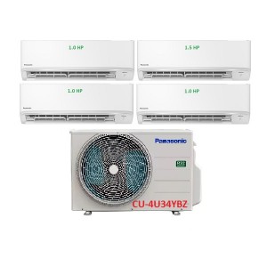 6.Máy Lạnh Multi Panasonic Inverter 1 Dàn Nóng 4 Hp + 4 Dàn Lạnh Treo Tường 1 Hp-1.5 Hp