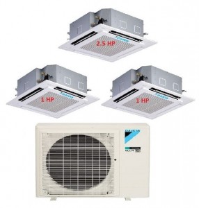 41.Máy Lạnh Multi DAIKIN Inverter 1 Dàn Nóng 4 HP + 3 Dàn Lạnh Âm Trần 1 HP-2.5 HP – 5MKM100RVMV/FFA25RV1V-FFA60RV1V