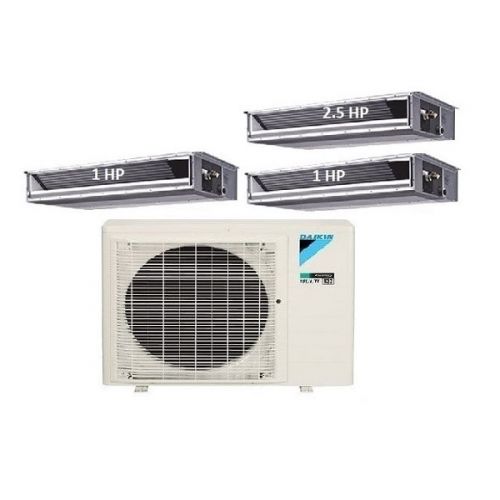 72.Máy Lạnh Multi DAIKIN Inverter 1 Dàn Nóng 4 HP + 3 DLGTNÔG 1 HP - 2.5 HP