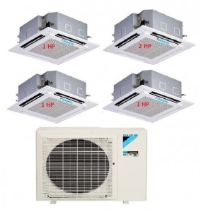 38.Máy Lạnh Multi DAIKIN Inverter 1 Dàn Nóng 4 HP + 4 Dàn Lạnh Âm Trần 1 HP-2 HP – 5MKM100RVMV/FFA25RV1V-FFA50RV1V