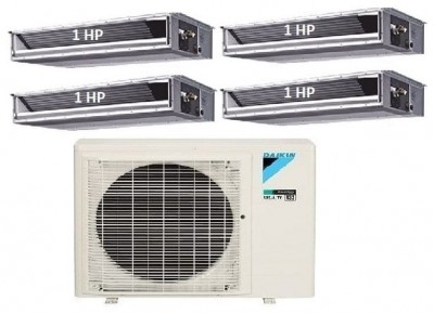 59.Máy Lạnh Multi DAIKIN Inverter 1 Dàn Nóng 3.5 HP + 4 Dàn Lạnh Giấu Trần Nối Ống Gió 1 HP - 4MKM80RVMV/CDXM25RVMV