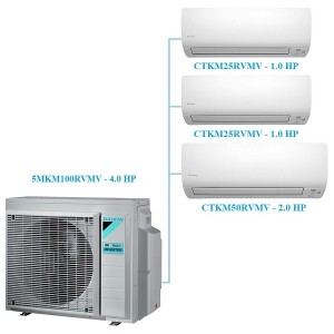 Combo Multi Daikin Inverter 1 Dàn Nóng 4 HP + 3 Dàn Lạnh 1 HP - 2 HP