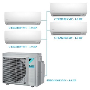 Combo Multi Daikin Inverter 1 Dàn Nóng 4 HP 5MKM100RVMV/CTKM25RVMV
