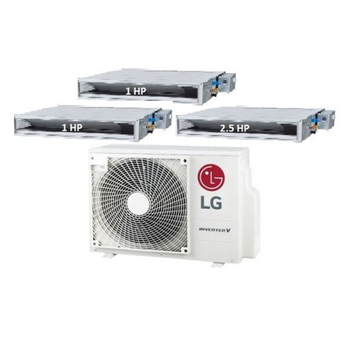 58.Máy Lạnh Multi LG 1 Dàn Nóng 3.5 Hp + 2 Dàn Lạnh Âm Trần Nối Ống Gió 1 Hp + 1 Dàn Lạnh Âm Trần Nối Ống Gió 2.5 Hp-A3UQ30GFD0/AMNQ09GL1A0 + AMNQ24GL3A0