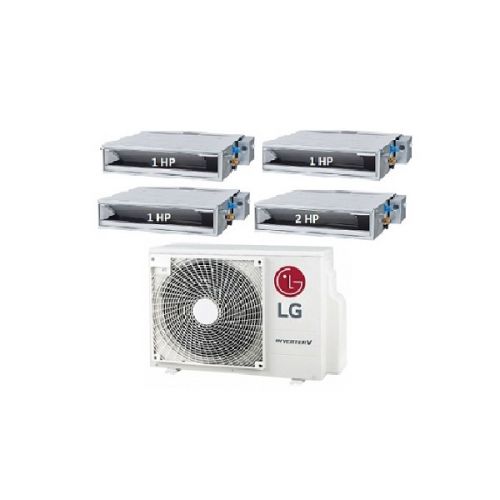 54.Máy Lạnh Multi LG 1 Dàn Nóng 4 Hp + 3 Dàn Lạnh Âm Trần Nối Ống Gió 1 Hp + 1 Dàn Lạnh Âm Trần Nối Ống Gió 2 Hp-A4UQ36GFD0/AMNQ09GL1A0 + AMNQ18GL2A0