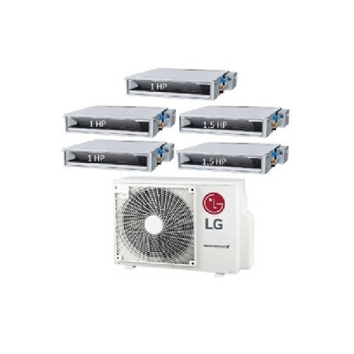 60.Máy Lạnh Multi LG 1 Dàn Nóng 5 Hp + 3 Dàn Lạnh Âm Trần Nối Ống Gió 1 Hp + 2 Dàn Lạnh Âm Trần Nối Ống Gió 1.5 Hp-A5UQ48GFA1/AMNQ09GL1A0 + AMNQ12GL2A0