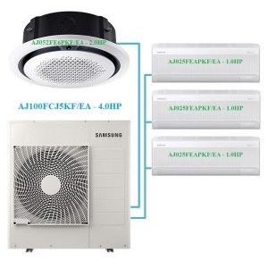 Combo Multi Samsung Inverter 1 Dàn Nóng 4 HP AJ100FCJ5KF/EA + 4 Dàn Lạnh 1 HP - 2 HP